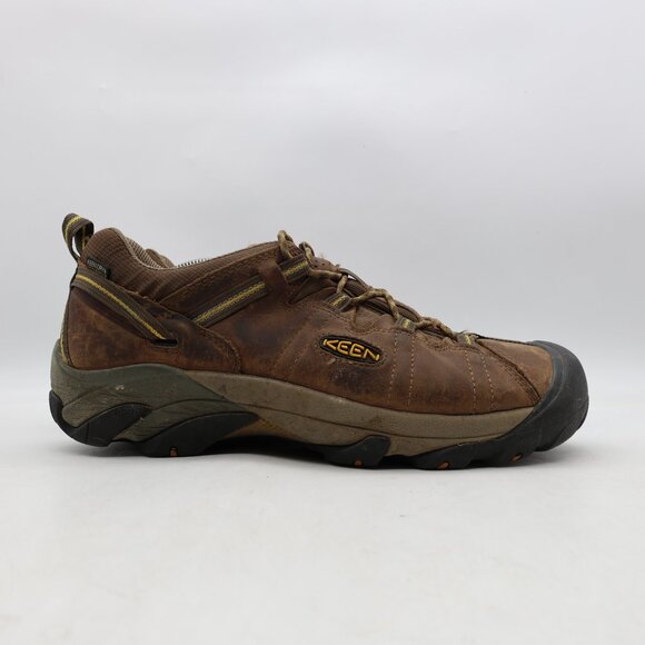 Keen Targhee II Men's 12 Brown Leather Low Top Lace Up Waterproof Hiking Boots - Picture 1 of 12